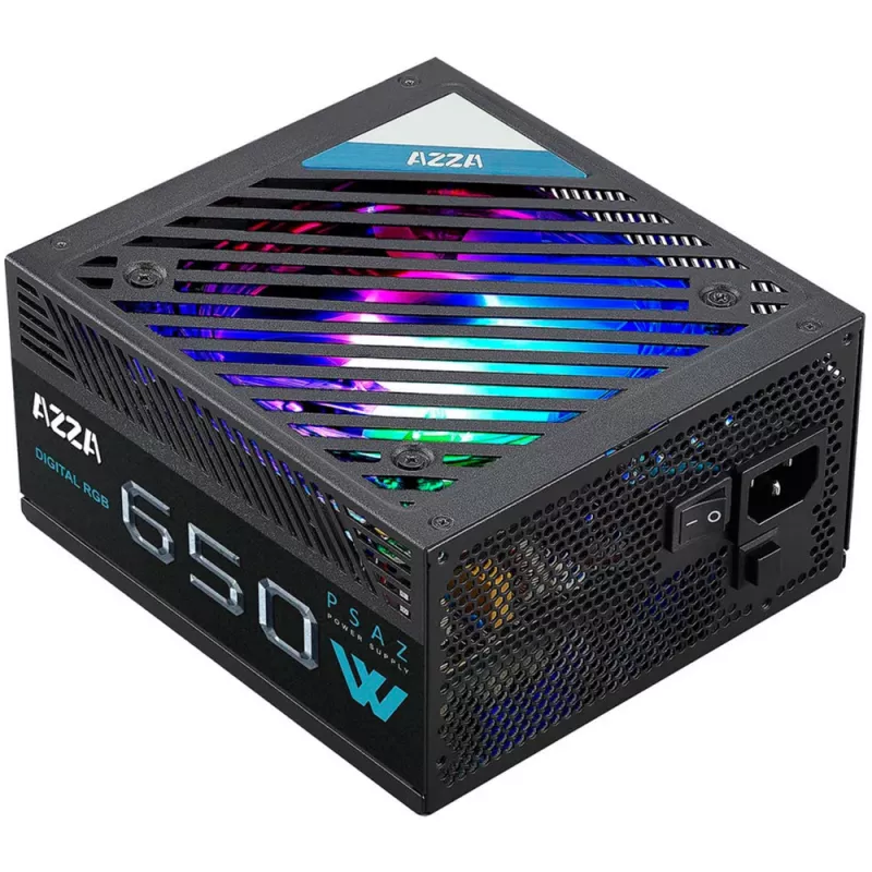 Azza PSAZ-650W(ARGB) power supply unit 20+4 pin ATX ATX Black