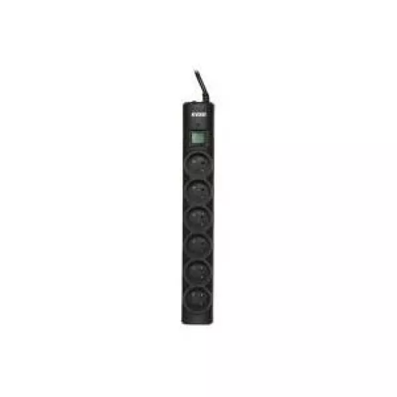 Ever OPTIMA surge protector 1.5 m (6 x UTE; 10 A; black) (T/LZ08-OPT015/0000)