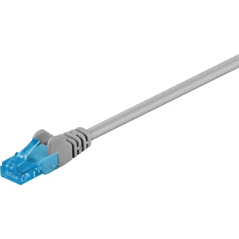 Wentronic Goobay - Patch-Cable - RJ-45 (M) to RJ-45 (M) - 5 M - UTP - CAT 6a - Halogen-Free, Snagless, Stranded - Grey (55423)