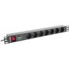 Lanberg | Power Distribution unit (PDU) 19 inch 1U 10A 2M 7X Schuko Outlets | PDU-07F-0200-IEC-BK