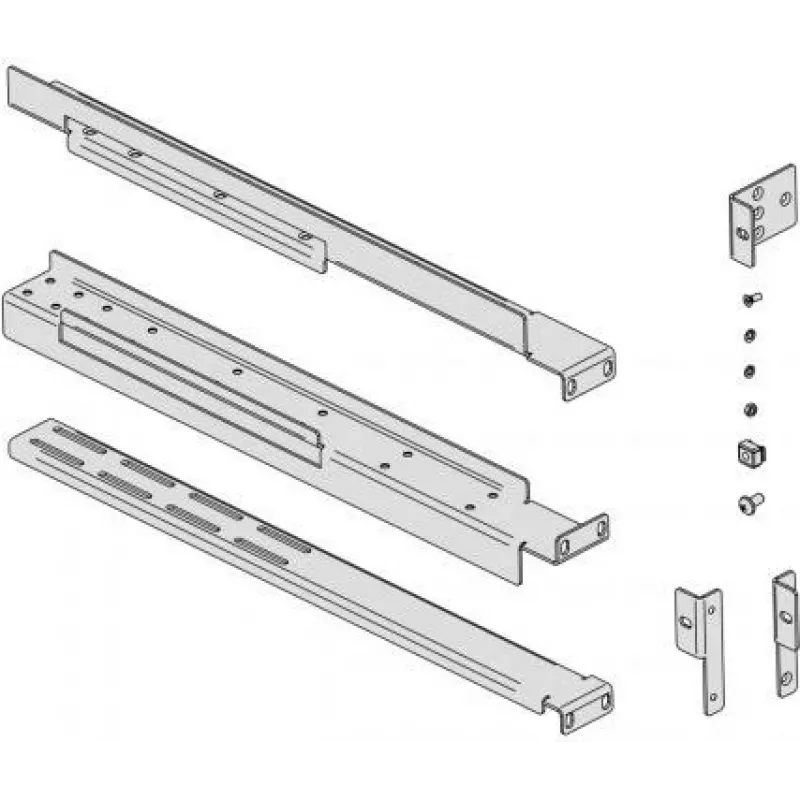 Rack rail kit EVER W/OP-ZA00-0001/00 mounting kit, silver/black rail, for cabinet installation