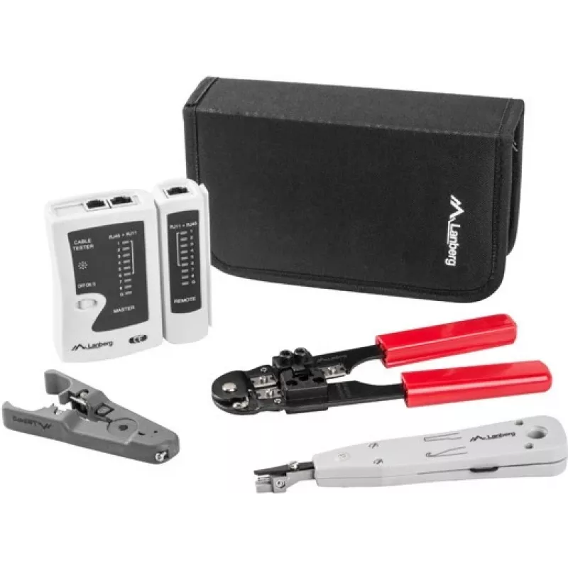 LANBERG Network Tool Kit Tester Stripper Crimper NT-0301 – RJ-12 connector support