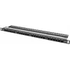 Lanberg PPU5-0024-B 24-Port Cat5e UTP 0.5U 19 inch Rackmount Patch Panel, Black