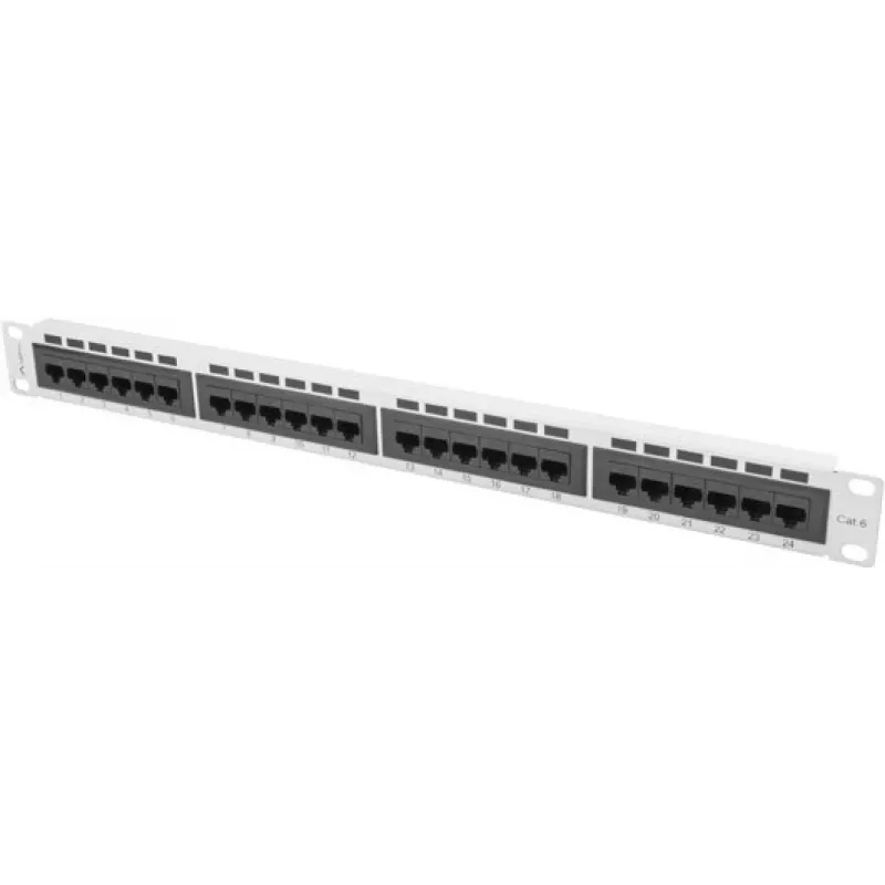 Lanberg PPU6-1024-S 24-Port Cat6 Patch Panel 1U 19 inch Grey