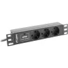 Lanberg PDU-03F-0200-BK Stromverteilereinheit (PDU) 1U Black 3 AC-Outputs (PDU-03E-0200-IEC-BK)