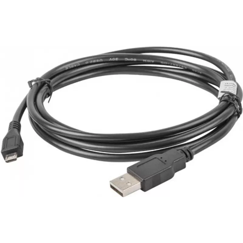 USB 2.0 cable LANBERG CA-USBM-10CC-0018-BK, Micro-USB B to USB A, 1.8 m, black
