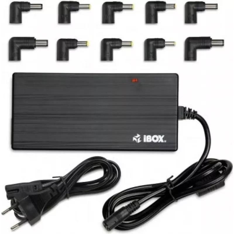 Power adapter/inverter IBOX IUZ90WA 90 W, input 100–240 V, output 4.5 A, adjustable voltage, indoor, black