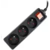 Gembird EG-PSU3F-01 surge protector Black 3 AC outlet(s) 230 V 0.6 m