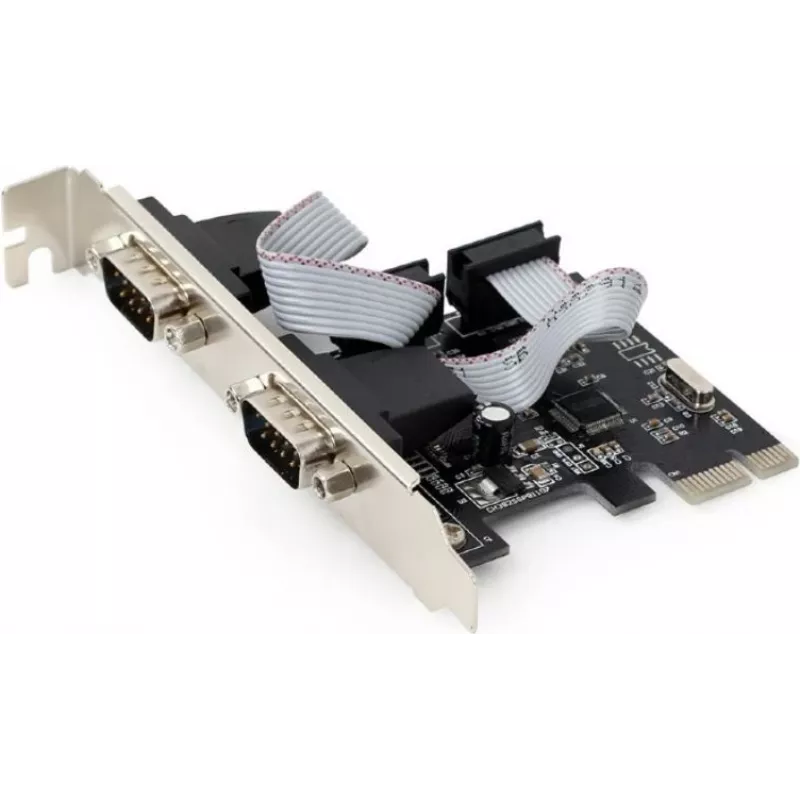 Internal Serial Adapter GEMBIRD SPC-22 PCIe RS-232 Low-profile, WCH382, 16000 Kbit/s, 67×120×20 mm, black