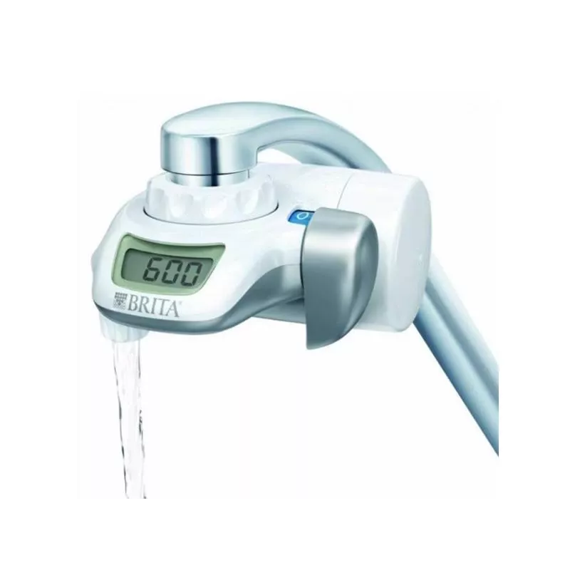 Faucet water filter BRITA model 1.2023.0413, 3 modes, 5-stage cartridge, 600 L capacity, white, 5 tap adapters