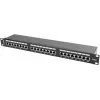 Lanberg PPS6-1024-B 24-Port Cat6 Shielded 1U 19 inch Rackmount Patch Panel, Black