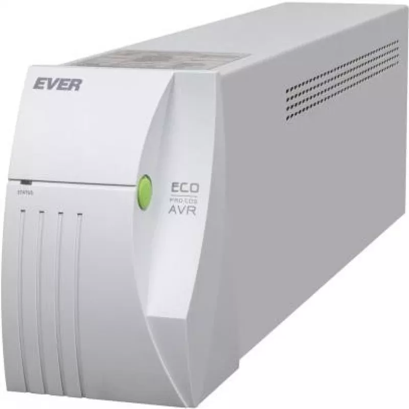 EVER ECO Pro 1000 AVR CDS - UPS - AC 230 V - 650 Watt - 1000 VA 5 Ah - USB - Output sockets: 2 - White