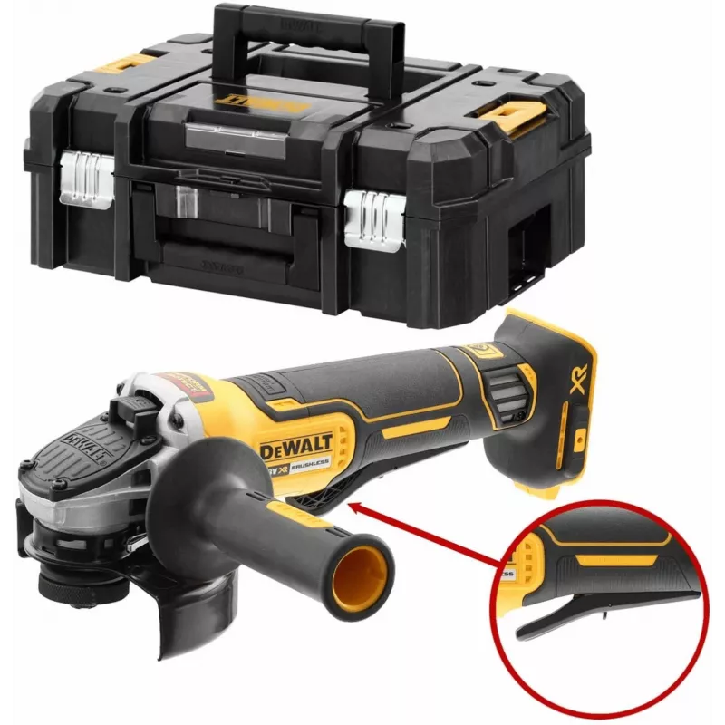 Angle grinder DeWALT DCG406N-XJ, brushless, 125 mm disc, 9000 RPM, 1.75 kg, M14 spindle