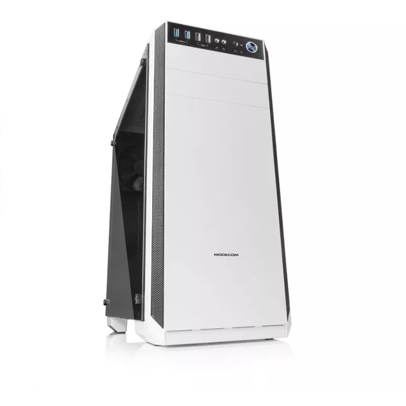 PC Case MODECOM Oberon Pro Midi Tower, Tempered Glass, microATX/ATX, 7 slots, 395 mm GPU, 2x3.5 inch + 3x2.5 inch bays, USB 3.2 Gen1
