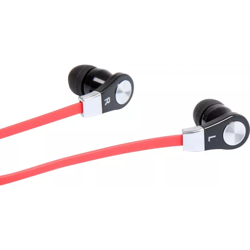 MAGICSOUND DS-2 - STEREO EARPHONES WITH MICROPHONE, BLACK-RED