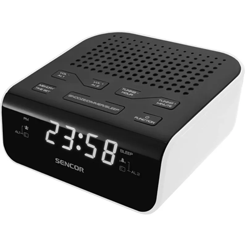 SENCOR Clock Radio SRC 136, White/Black