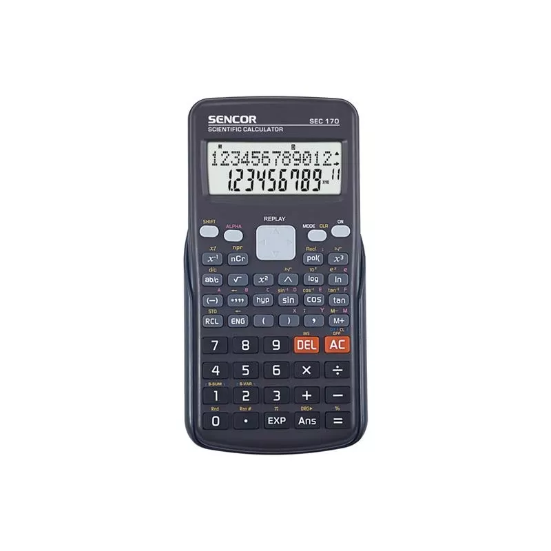 Scientific calculator SENCOR SEC 170 — 240 functions, 2-line display, battery-powered, protective sliding cover
