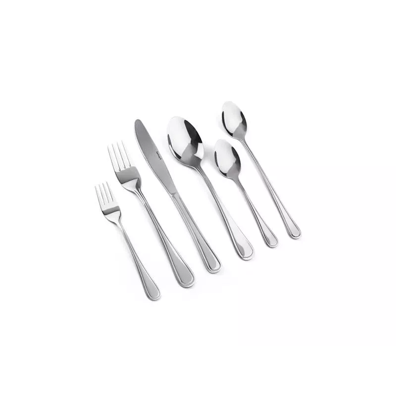 Flatware set LAMART LT5006 — 48 pcs stainless steel cutlery set, includes spoons, knives, forks, teaspoons, dessert forks, long spoons