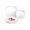 Tableware set LAMART LT9002 — 6 pcs porcelain plates: 2×25cm, 2×20cm, 2×17cm, white