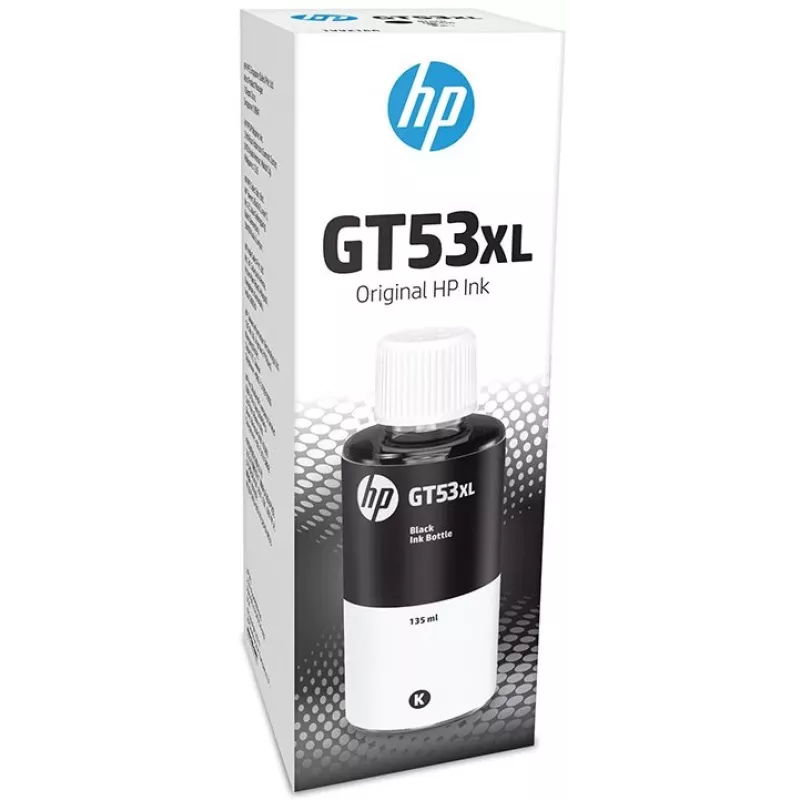 HP GT53XL 135-ml Black Original Ink Bottle, Black, Malaysia, 15 - 35 °C, 15 - 35 °C, 20 - 80%, 1 pc(s)