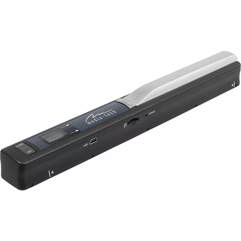 Pen scanner MEDIA-TECH MT4090, black, LED display, USB 2.0, MicroSD, AAA battery