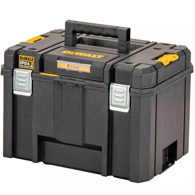 Tool storage case DeWalt DWST83346-1, aluminium, waterproof, 23 L, 332×301×440 mm, black