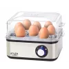 Egg cooker Adler AD 4486 — 8-egg capacity, 800 W, black satin steel with transparent lid