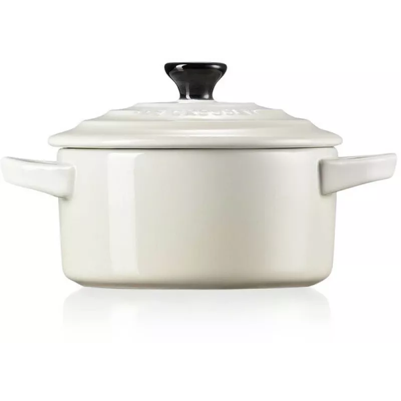 Le Creuset 71901107160100 Mini Dutch Oven, 0.25 L, White