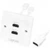 HDMI Cable LogiLink AH0015, Type A, Female to Female, White