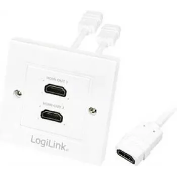 HDMI Cable LogiLink AH0015, Type A, Female to Female, White