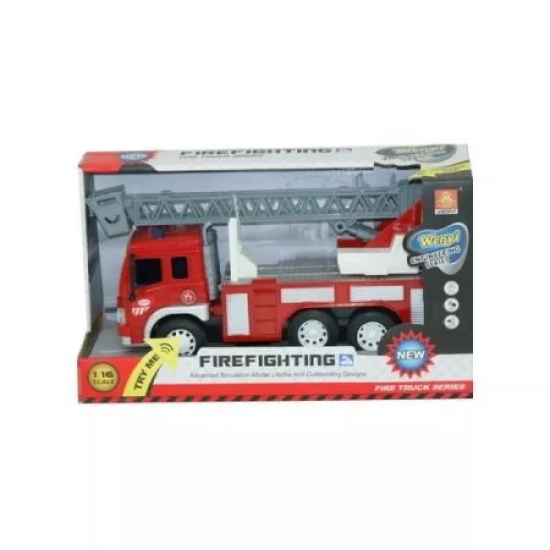 Madej fire service toy with sound and light model 071925 — mechanical play vehicle