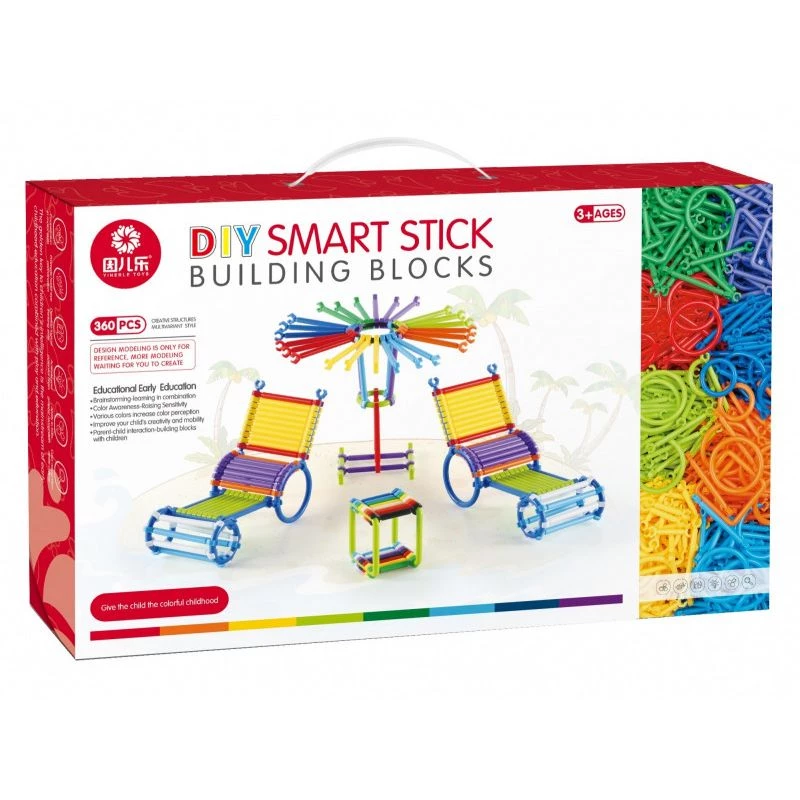 Building Blocks Set Ascato Blocks Sticks 360 elements in box