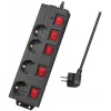Power Extension LogiLink LPS251 1.5m 4 AC Outlets Indoor Black