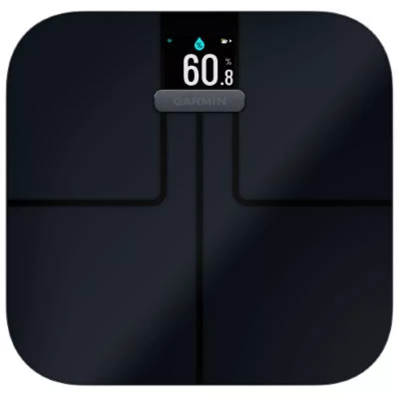 Electronic personal scale GARMIN Index S2 — black, max 181.4 kg, Wi‑Fi/Bluetooth, body composition