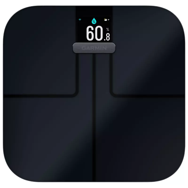 Electronic personal scale GARMIN Index S2 — black, max 181.4 kg, Wi‑Fi/Bluetooth, body composition