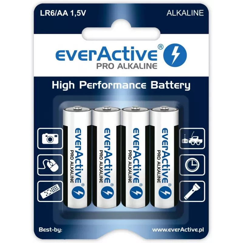 everActive single-use alkaline battery AA 1.5 V LR64BLPA pack of 4
