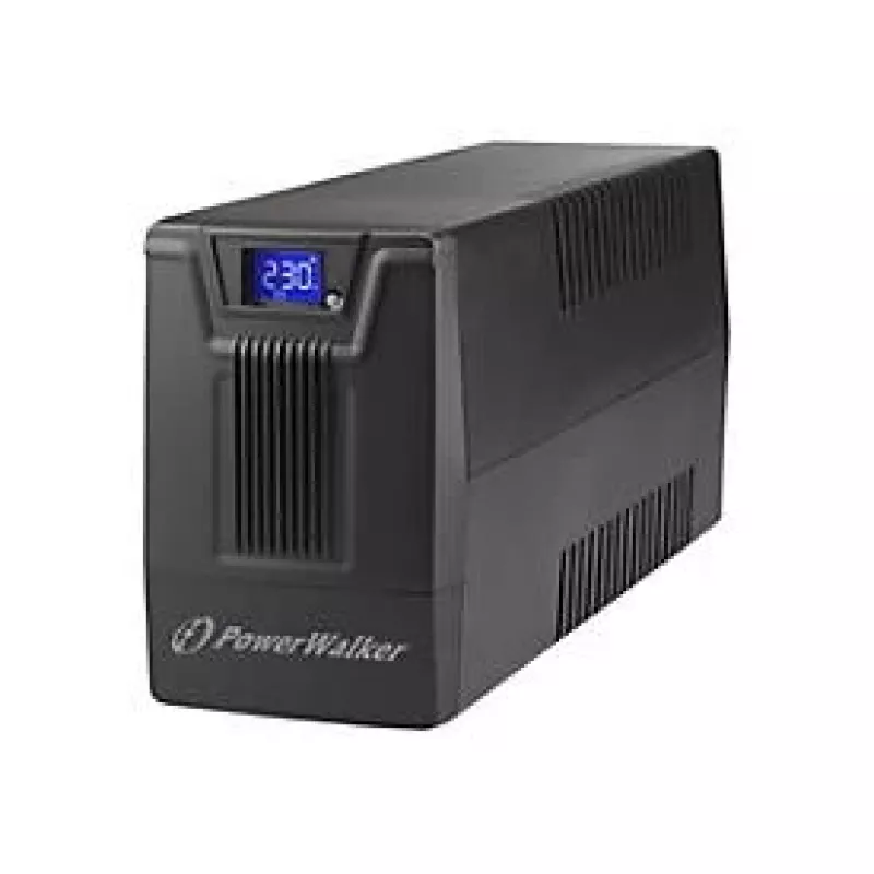 Uninterruptible Power Supply PowerWalker VI 800 SCL FR — Line‑Interactive UPS 0.8 kVA (480 W), 2 Type E outlets, USB, RJ-45/RJ-11, 12V 9Ah battery, tower, black