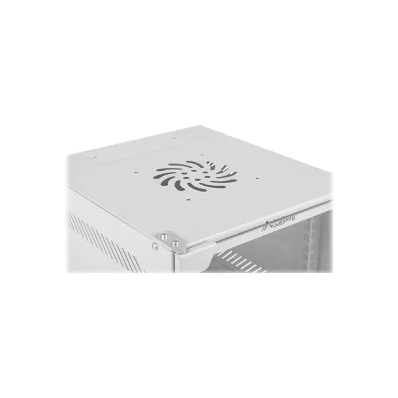 Lanberg WF10-2309-10S 9U 10 inch Wall-Mounted Rack Cabinet, 280x310x469 mm, 20 kg Load, Grey, Lockable Glass Door