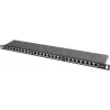 Lanberg PPS5-0024-B 24-Port CAT5e Shielded Patch Panel 0.5U 19 inch Rack Mount Black