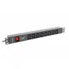 Lanberg PDU-08I-0200-C20-BK Stromverteilereinheit (PDU) 1U Schwarz 8 AC-Ausgänge (PDU-08I-0200-C20-BK)