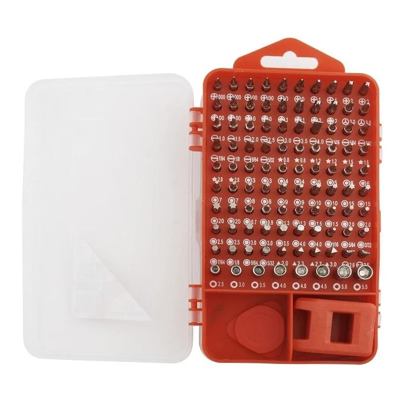 Manual screwdriver set GEMBIRD TK-SD-07 — 90-piece combination screwdrivers and bits, magnetic tips, red carrying case