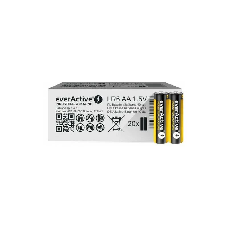 Single-use alkaline battery everActive EVLR6S2IK AA 1.5 V — pack of 40