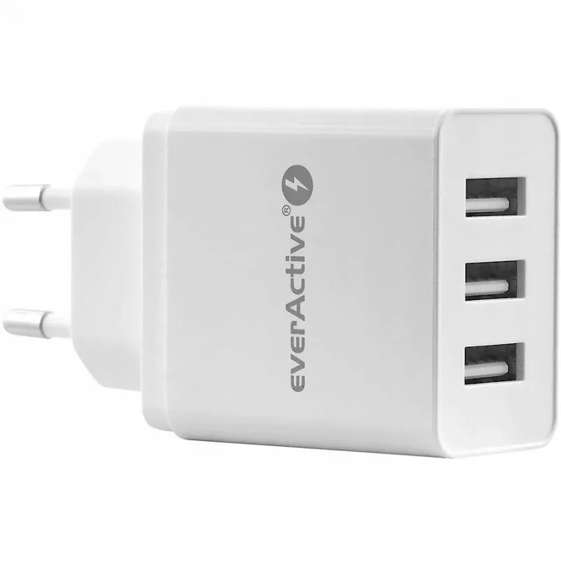 Everactive PHONE CHARGER 3X USB 3, 4A WHITE
