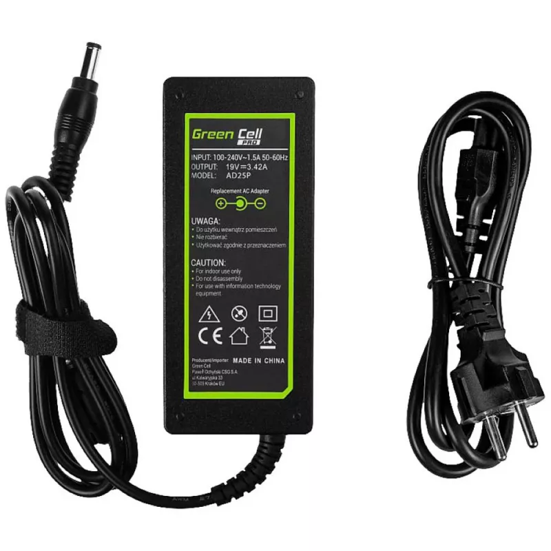 Green Cell AD25P power adapter/inverter Indoor 65 W Black