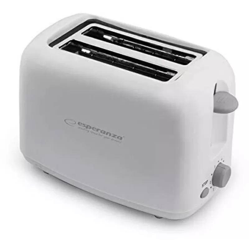 Esperanza EKT002 Ciabatta Toaster, 2 Slots, 600 W, White