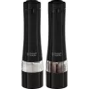 Russell Hobbs 28010-56 Electric Salt Mill Set (High Quality, Automatic, Adjustable Grinding, Light on Base, Black Metal Design) Pepper Mill