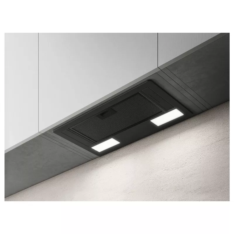 Elica ERA-LUX-BLK-60 60 cm Black Era Built-in Deluxe Canopy Cooker Hood