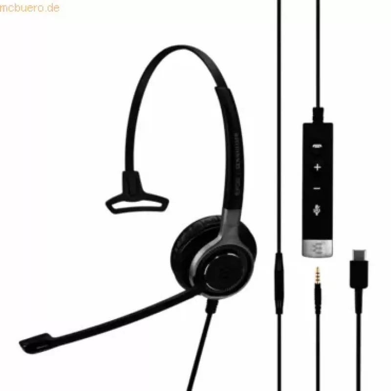 EPOS Sennheiser Headset Impact SC 635 USB-C 3,5mm USBC 3,5mm mono black silver (1000669)