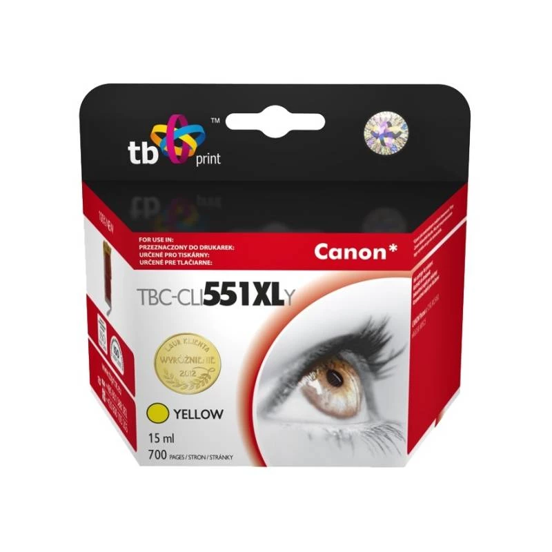 Ink. Cartridge TB Kompat. S Canon CLI-551XL YL Yellow