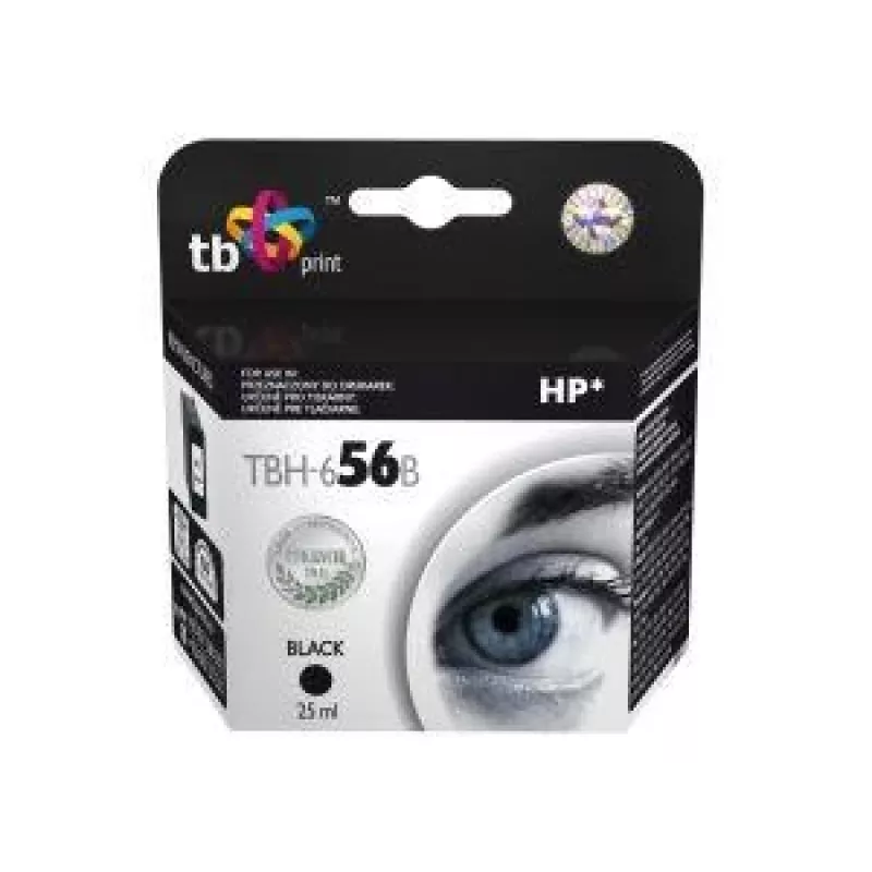 Ink TBH-656B (HP No. 56 - C6656A) Black remanufactured